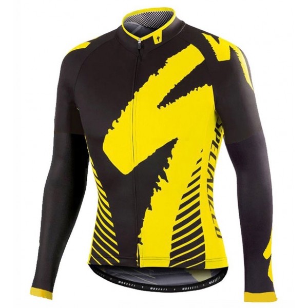 2016 Specialized Team LS Schwarz-Gelb Radtrikot Langarm