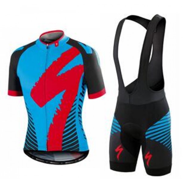 2016 Specialized Comp Racing Ss bleu Fahrradbekleidung Satz Fahrradtrikot Kurzarm Trikot und Kurz Trägerhose