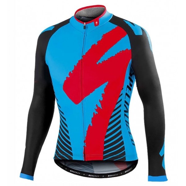 2016 Specialized Team LS Schwarz-Blau Radtrikot Langarm