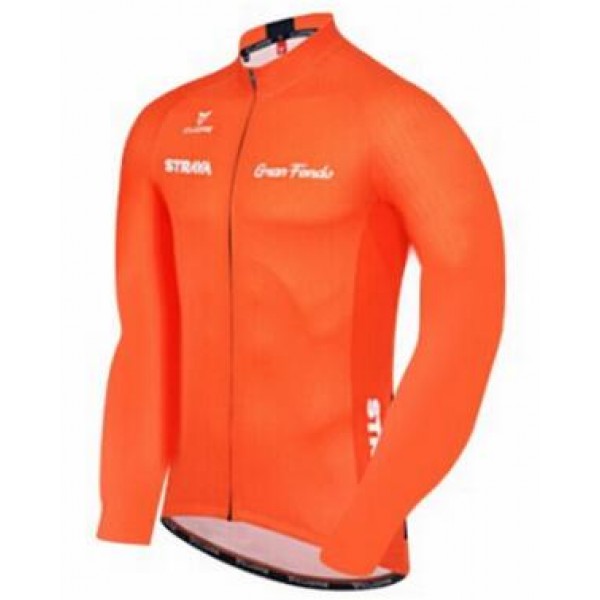 2016 Strava Fahrradtrikot Langarm orange