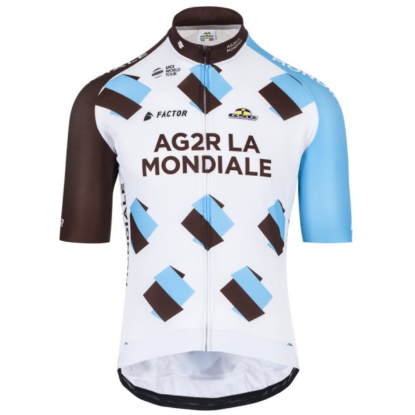 2017 AG2R La Mondiale Weiß Radtrikot Kurzarm