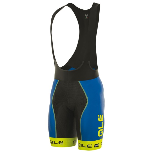 2017 Ale Graphics PRR Bermuda Kurz Trägerhose Blau Gelb Fluo