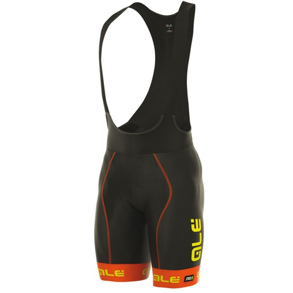 2017 Ale Graphics PRR Bermuda Kurz Trägerhose Schwarz Orange