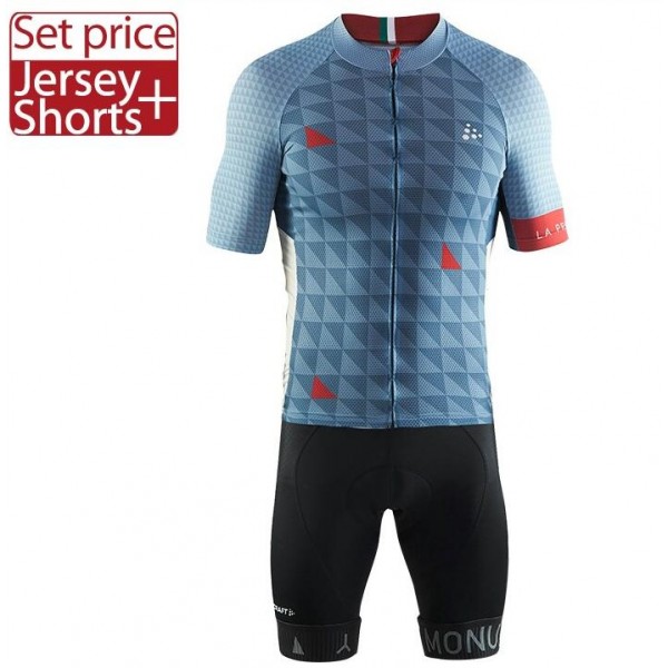 CRAFT MONUMENTS La Primavera 2017 Fahrradbekleidung Satz Radtrikot Kurzarm+Kurz Trägerhose