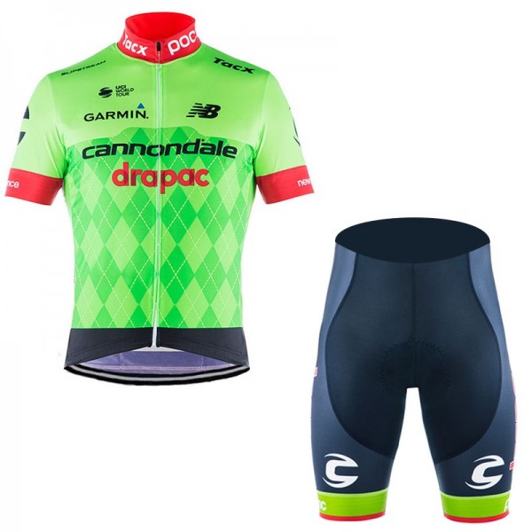 2017 Cannondale Drapac Team Fahrradbekleidung Satz Radtrikot Kurzarm+Kurz Radhose