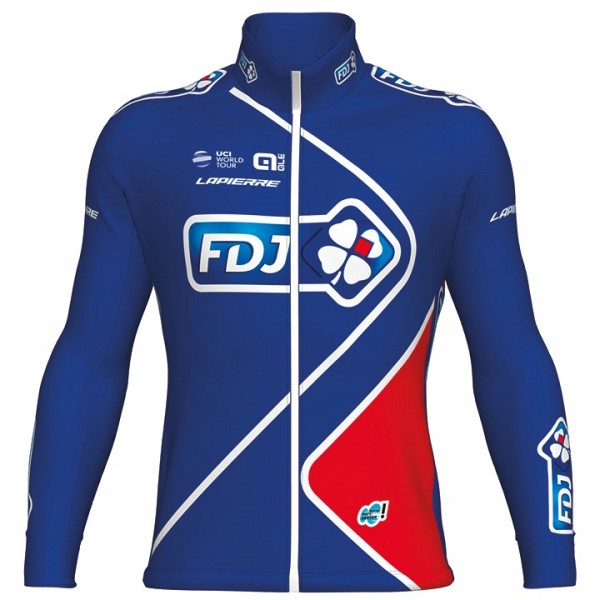 FDJ Pro 2017 Blau Radtrikot Langarm