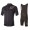 2017 Team FOX Homme Schwarz Gold Fahrradbekleidung Satz Radtrikot Kurzarm+Kurz Trägerhose