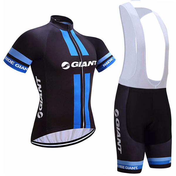 2017 Giant Fahrradbekleidung Satz Radtrikot Kurzarm+Kurz Trägerhose Schwarz