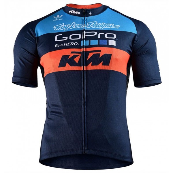 2017 KTM Blau-Orange Radtrikot Kurzarm
