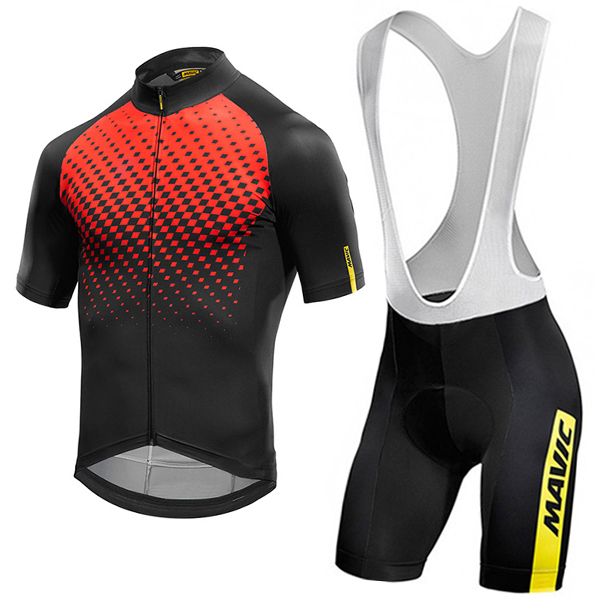 2017 MAVIC Fahrradbekleidung Satz Radtrikot Kurzarm+Kurz Trägerhose 03