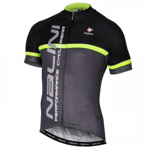 2017 Nalini PRO Brivio Schwarz-Gris Radtrikot Kurzarm