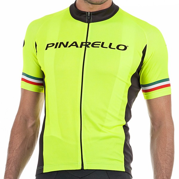 2017 Pinarello Strada Radtrikot Kurzarm-Gelb Italie