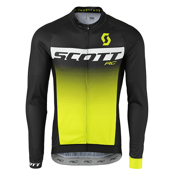 2017 Scott Rc Schwarz Weiß Gelb Radtrikot Langarm