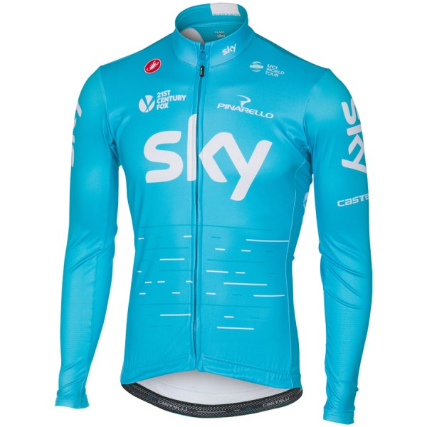 Sky Pro 2017 Radtrikot Langarm Blau