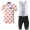 2017 Tour de France Polka Dot Fahrradbekleidung Satz Radtrikot Kurzarm+Kurz Trägerhose