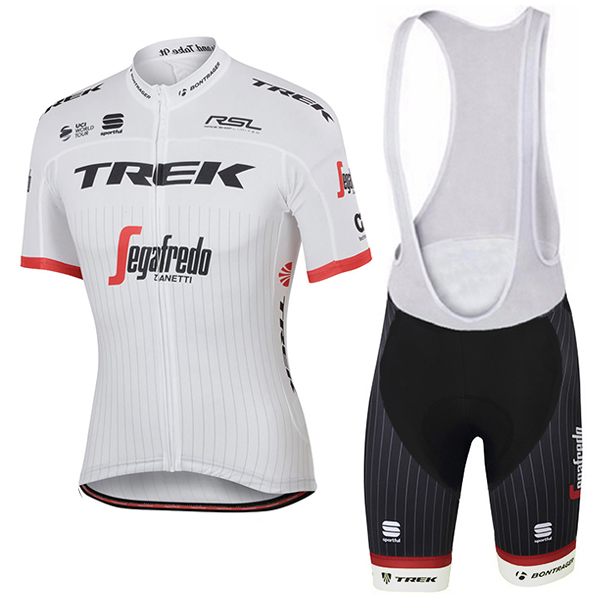 TREK-SEGAFREDO TDF Pro Race 2017 Fahrradbekleidung Satz Radtrikot Kurzarm+Kurz Trägerhose