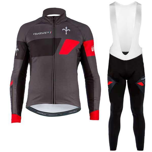 Wilier 2017 Pro Team Fahrradbekleidung Satz Radtrikot Langarm+Lang Trägerhose